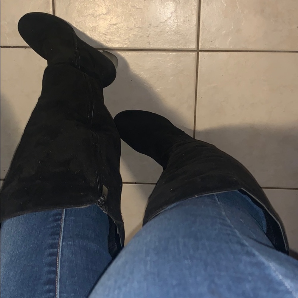 Thigh high heel boots